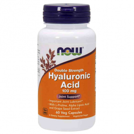 NOW Foods Hyaluronic Acid 100 mg Double Strength - 60 kaps.