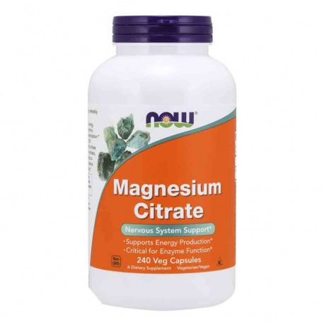 NOW Foods Magnesium Citrate / Cytrynian Magnezu - 240 kaps.