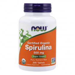 NOW Foods Organic Spirulina 500 mg - 200 tabl.