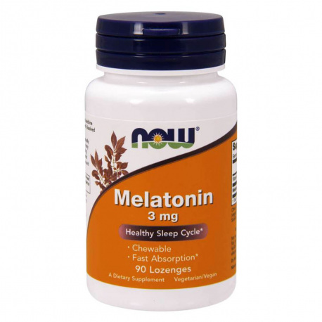 NOW Foods Melatonin 3 mg - 90 tabl. do ssania