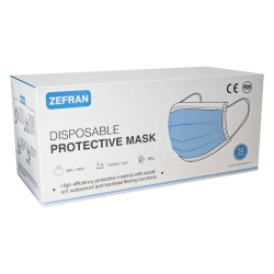 Zestaw Jednorazowych Maseczek Ochronnych 3-warstwowych z Atestem - 50 szt.