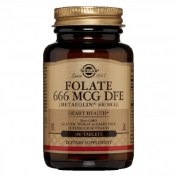 Solgar Folate 666 mcg DFE (Metafolin 400 mcg) - 100 tabl.