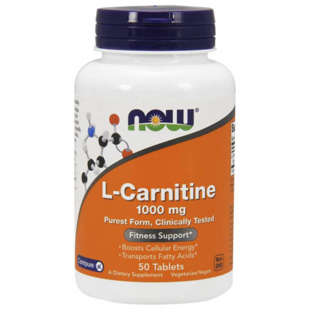 NOW Foods L-Carnitine 1000 mg - 50 tabl.