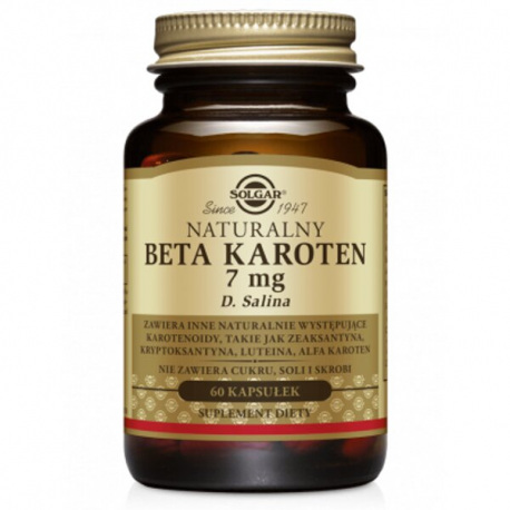 Solgar Naturalny Beta Karoten 7 mg - 60 kaps.