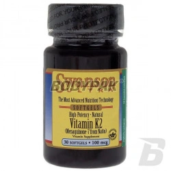Swanson High Potency Natural Vitamin K2 100mcg - 30 kaps.