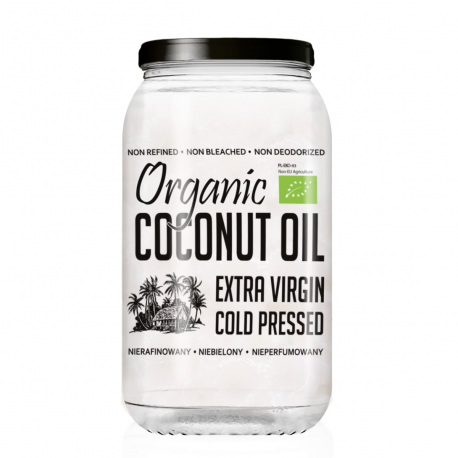 Diet-Food Organic Coconut Oil Extra Virgin - Nierafinowany olej kokosowy - 1000ml