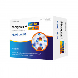 Activlab Pharma Magnez B6 + D3 - 50 kaps.