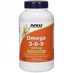 NOW Foods Omega 3-6-9 1000 mg - 250 kaps.