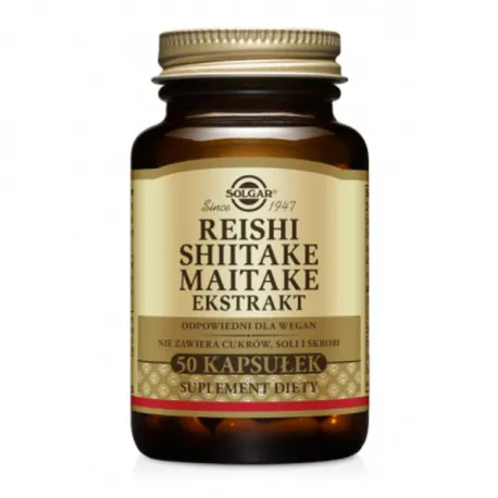 Solgar Reishi Shiitake Maitake Ekstrakty - 50 kaps.