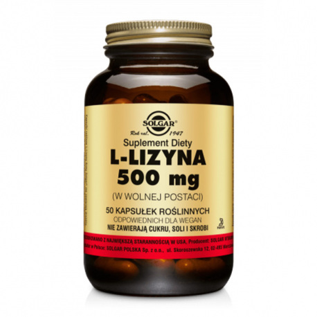 Solgar L-Lizyna 500 mg - 50 kaps.