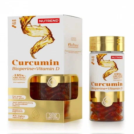 Nutrend Curcumin + Bioperine + Vitamin D - 60kaps.