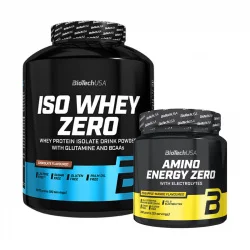 BioTech Iso Whey Zero - 2270g + Amino Energy Zero with Electrolytes - 360g [GRATIS]