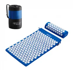4fizjo - Acupressure Mat - Mata do akupresury z poduszką 72x42 - Niebieski