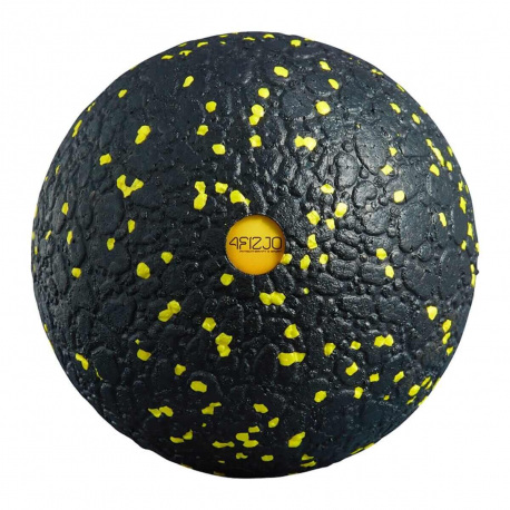 4fizjo - Piłka do masażu Lacrosse EPP CROSSFIT 12cm - Czarno-żółty