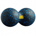 4fizjo - Podwójna piłka do masażu EPP Roller 12cm - Czarno-niebieski