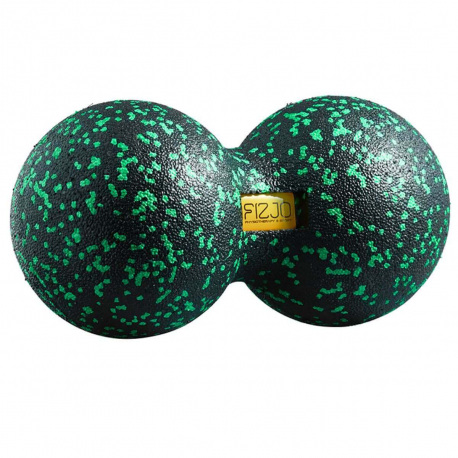 4fizjo - Podwójna piłka do masażu EPP Roller 12cm - Czarno-zielony