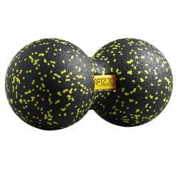 4fizjo - Podwójna piłka do masażu EPP Roller 12cm - Czarno-żółty