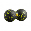 4fizjo - Podwójna piłka do masażu EPP Roller 8cm - Czarno-żółty
