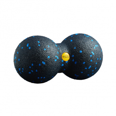 4fizjo - Podwójna piłka do masażu EPP Roller 8cm - Czarno-niebieski