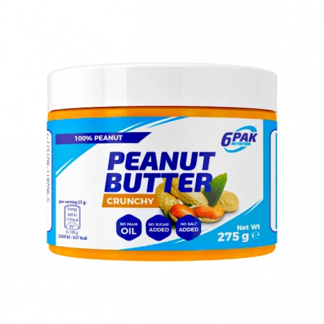 6PAK Nutrition Peanut Butter PAK [Crunchy] - 275g