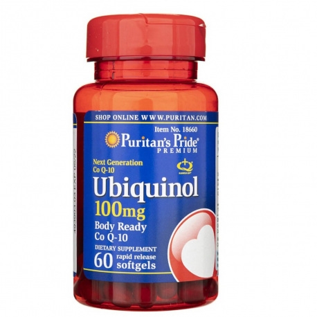 Puritan's Pride Ubichinol 100 mg - 60 kaps.