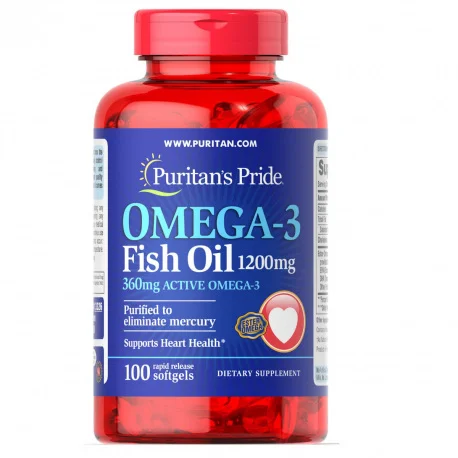 Puritan's Pride Olej Omega-3 1200mg - 100 kaps.