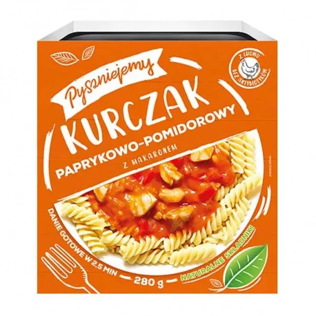 JOYFOOD - Pyszniejemy - Kurczak w sosie paprykowo-pomidorowym z makaronem - 280g