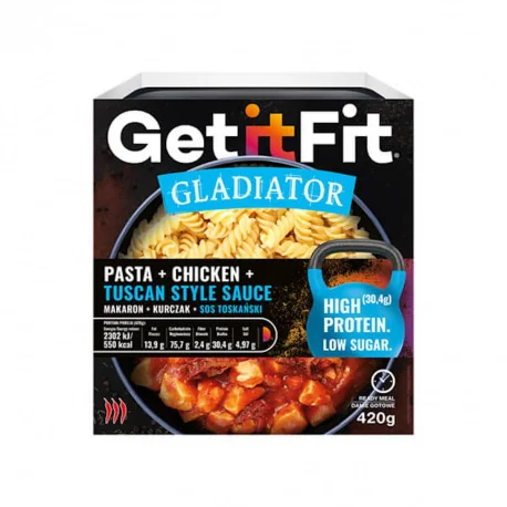 JOYFOOD - GetItFit - GLADIATOR. Makaron z kurczakiem w sosie toskańskim - 420g