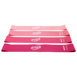 6PAK Nutrition Zestaw taśm do ćwiczeń - Resistance Bands MINI SET 01 - Różowy