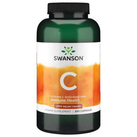 Swanson Vitamin C1000 with Rose Hips [dzika róża] - 250 kaps.