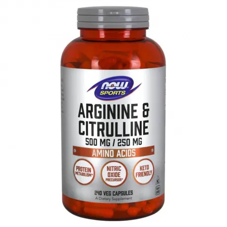 NOW Foods Arginine & Citrulline 500 mg / 250 mg - 240 kaps.
