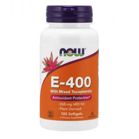 NOW Foods Vitamin E-400 Mixed Tocopherols - 100 kaps.