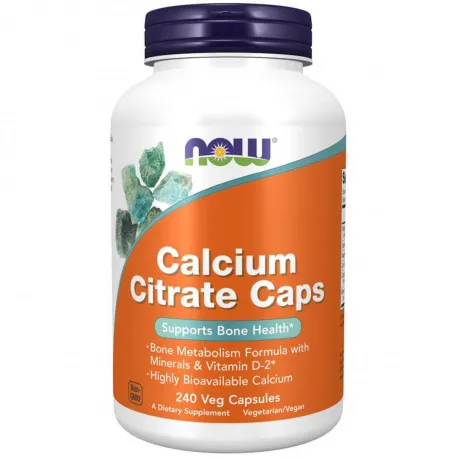NOW Foods Calcium Citrate Caps - 240 kaps.