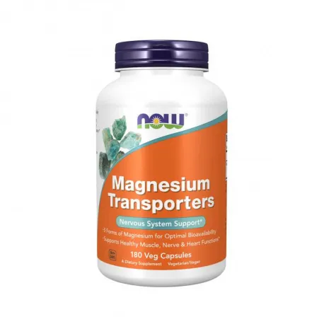 NOW Foods Magnesium Transporters - 180 kaps.