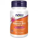 NOW Foods Vitamin D-3 1000 IU - 180 tabl. do żucia