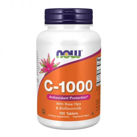 NOW Foods Vitamin C-1000 Rose Hips SR - 100 tabl.