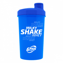 6PAK Nutrition Shaker MILKY SHAKE WHEY Blue - 700ml