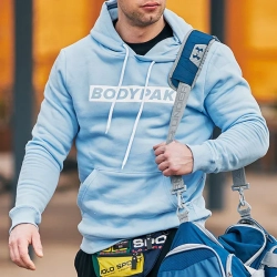 BODYPAK Bluza z kapturem męska - BLUE 