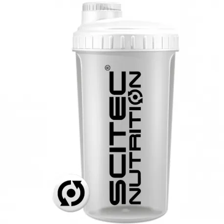 Scitec Nutrition Shaker Transparent-White - 700 ml