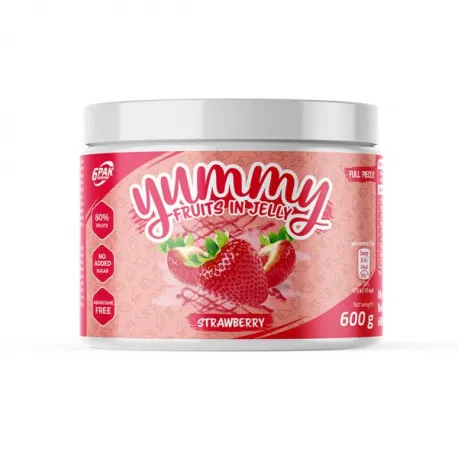 6PAK Yummy Fruits in Jelly 600g - Strawberry