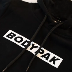 BODYPAK Bluza z kapturem męska - BLACK 
