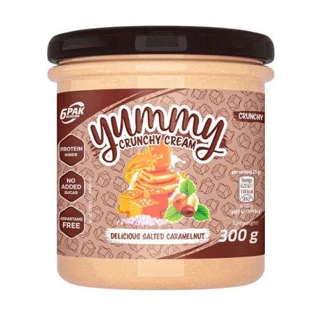 6PAK Nutrition Yummy Cream 300g - Delicious Salted Caramelnut