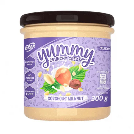 6PAK Nutrition Yummy Cream 300g - Gorgeous Milknut