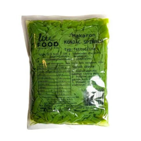 LiteFOOD Makaron Konjac Spinach 300g - Fettucine