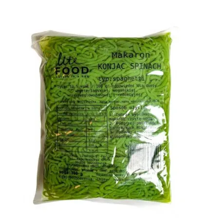 LiteFOOD Makaron Konjac Spinach 300g - Spaghetti