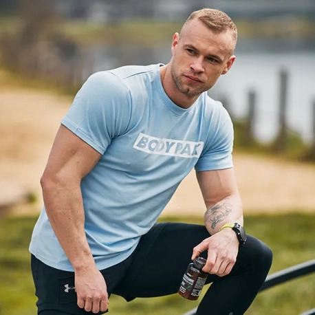 T-shirt Męski Niebieski