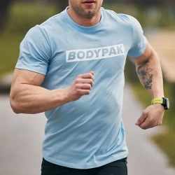 T-shirt Męski Niebieski