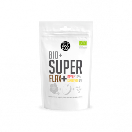 Diet Food Bio Super Flax + Apple Sunflower (Siemię lniane + Jabłko i Słonecznik) - 200g