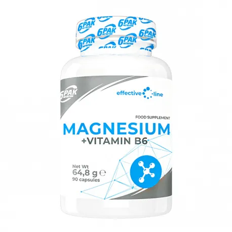 6PAK Nutrition Effective Line Magnesium + Vitamin B6 - 90 kaps.