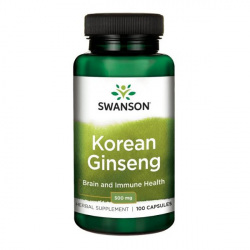 Swanson Korean Ginseng [Żen-szeń koreański] 500mg - 100 kaps.